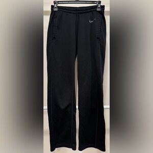 Nike Women’s Fleece Lined Sweat Pants in Black XS w Pockets and Inner Drawstring